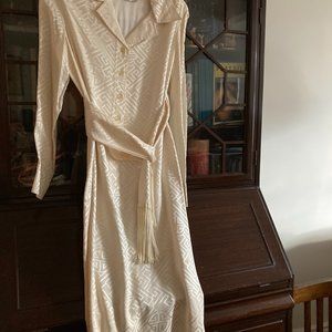 Bill Tice for Malcolm Starr white silk dress (70's)